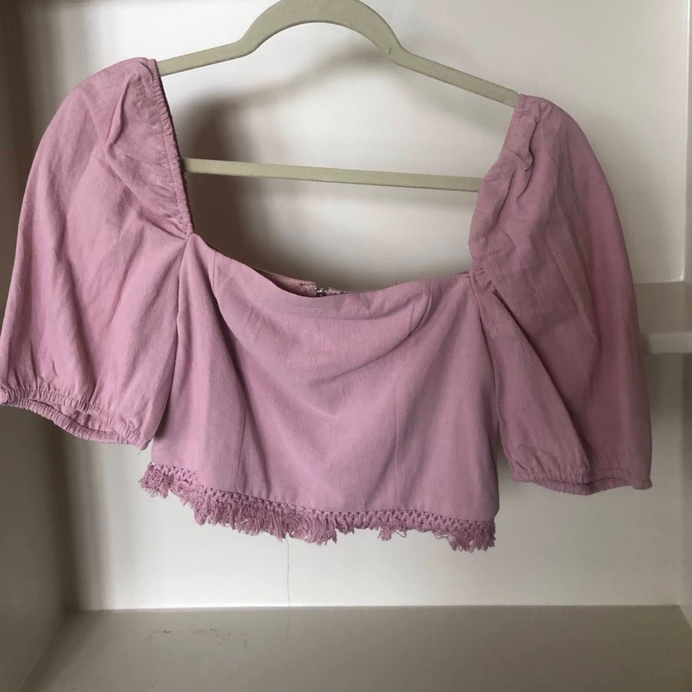 Pink crop top